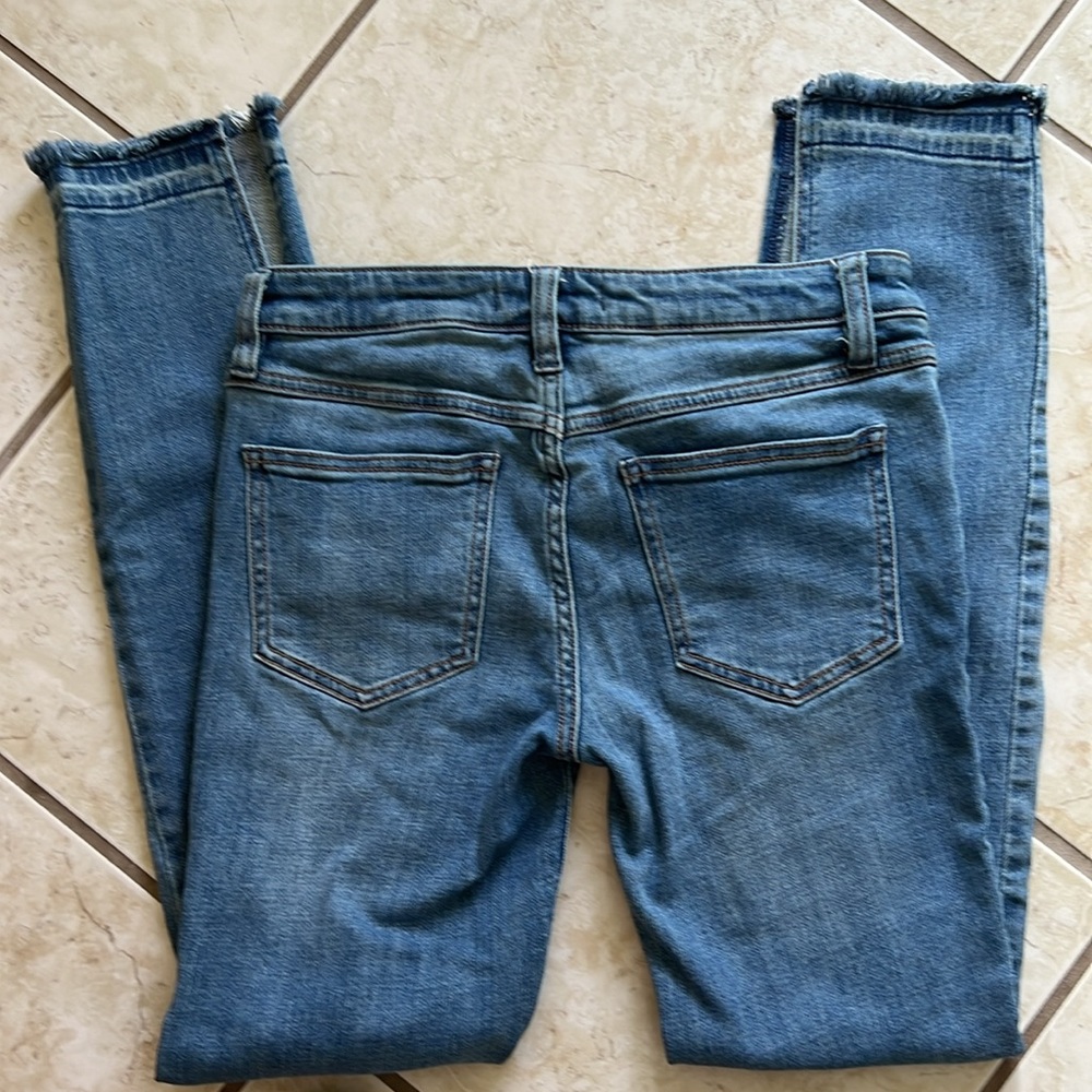 Free People Split Fray Hem Light Wash Jeans - Picture 8 of 8